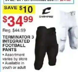 Dunham's Sports Champro Terminator 3 Integrated Football Pants offer
