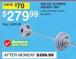 Dunham's Sports Dunhan's olympic weight set offer
