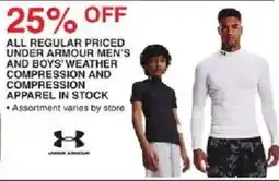 Dunham's Sports Under Armour men's and boys' weather compression apparel offer