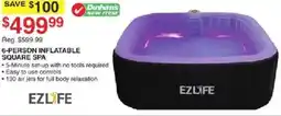 Dunham's Sports Ezlife 6-person inflatable square spa offer