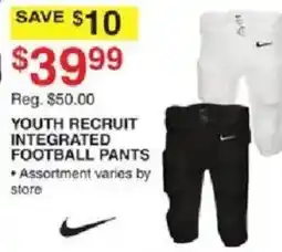 Dunham's Sports Nike Youth Recruit Integrated Football Pants offer