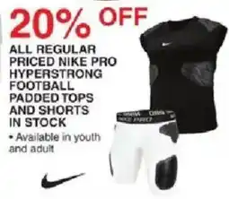 Dunham's Sports Nike Pro Hyperstrong Football Padded Tops and Shorts offer