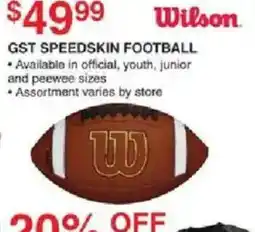 Dunham's Sports Wilson gst speedskin football offer