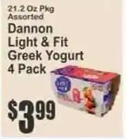 Key Food Dannon Light & Fit Greek Yogurt offer