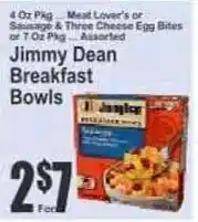Key Food Jimmy Dean Breakfast Bowls offer