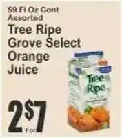 Key Food Tree Ripe Grove Select Orange Juice offer