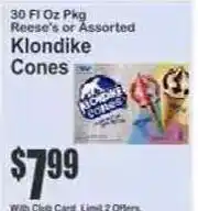 Key Food Reese's or Assorted Klondike Cones offer