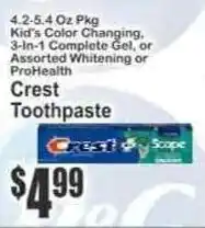 Key Food Crest toothpaste offer