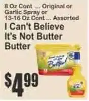 Key Food I Can't Believe It's Not Butter Butter offer