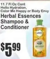 Key Food Herbal Essences Shampoo & Conditioner offer