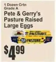 Key Food Pete & Gerry's Pasture Raised Large Eggs offer