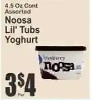 Key Food Yogurt Noosa Lil' Tubs offer