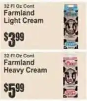 Key Food Farmland light cream offer