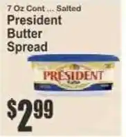 Key Food President butter spread offer