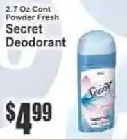 Key Food Secret Deodorant offer