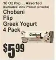 Key Food Chobani Flip Greek Yogurt offer