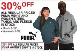 Dunham's Sports Puma men's and women's tees, tanks, and fleece offer