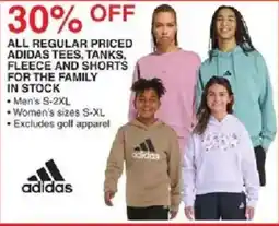 Dunham's Sports Adidas Tees, Tanks, Fleece and Shorts offer