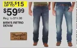 Dunham's Sports Wrangler men's retro denim offer