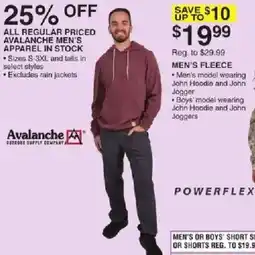 Dunham's Sports Avalanche men's apparel offer