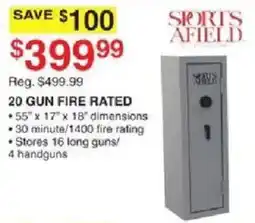 Dunham's Sports Sports Afield 20 Gun Fire Rated Safe offer