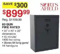 Dunham's Sports Sports Afield 80 Gun Fire Rated Safe offer