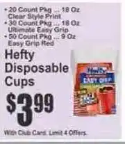 Key Food Hefty Disposable Cups offer