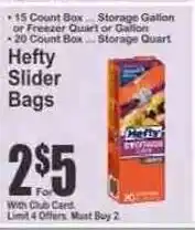 Key Food Hefty slider bags offer