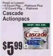 Key Food Cascade Actionpacs offer