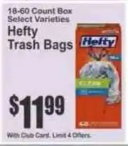 Key Food Hefty trash bags offer