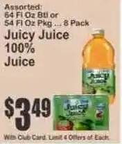 Key Food Juicy Juice offer