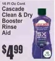 Key Food Cascade clean & dry booster rinse aid offer