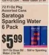 Key Food Saratoga Sparkling Water offer