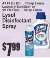 Key Food Lysol Disinfectant Spray offer