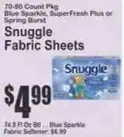 Key Food Snuggle Fabric Sheets offer