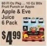 Key Food Apple & Eve Juice offer