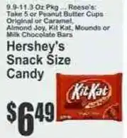 Key Food Hershey's Snack Size Candy offer