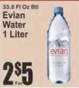 Key Food Evian Water offer