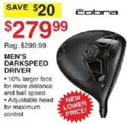 Dunham's Sports Cobra men's darkspeed driver offer