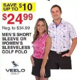Dunham's Sports Veelo Golf Men's Short Sleeve or Women's Sleeveless Golf Polo offer