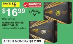 Dunham's Sports Callaway warbird series golf balls offer