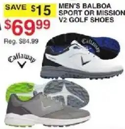 Dunham's Sports Callaway Men's Balboa Sport or Mission V2 Golf Shoes offer