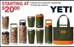 Dunham's Sports Yeti insulated tumblers and tote offer