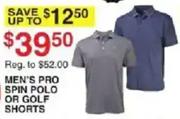 Dunham's Sports Men's Pro Spin Polo or Golf Shorts offer