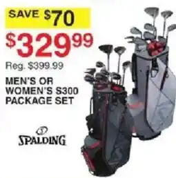 Dunham's Sports Spalding men's or women's s300 package set offer