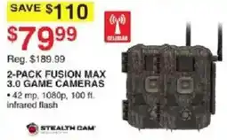 Dunham's Sports Stealth Cam 2-Pack Fusion Max 3.0 Game Cameras offer