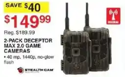Dunham's Sports Stealth Cam 2-Pack Deceptor Max 2.0 Game Cameras offer