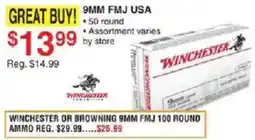 Dunham's Sports Winchester 9mm FMJ Ammo offer