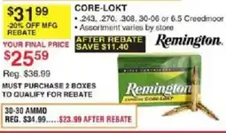 Dunham's Sports Remington core-lokt offer