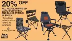 Dunham's Sports Black Sierra camo furniture and blind stools offer